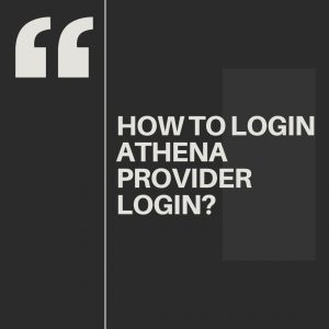 Athena provider login